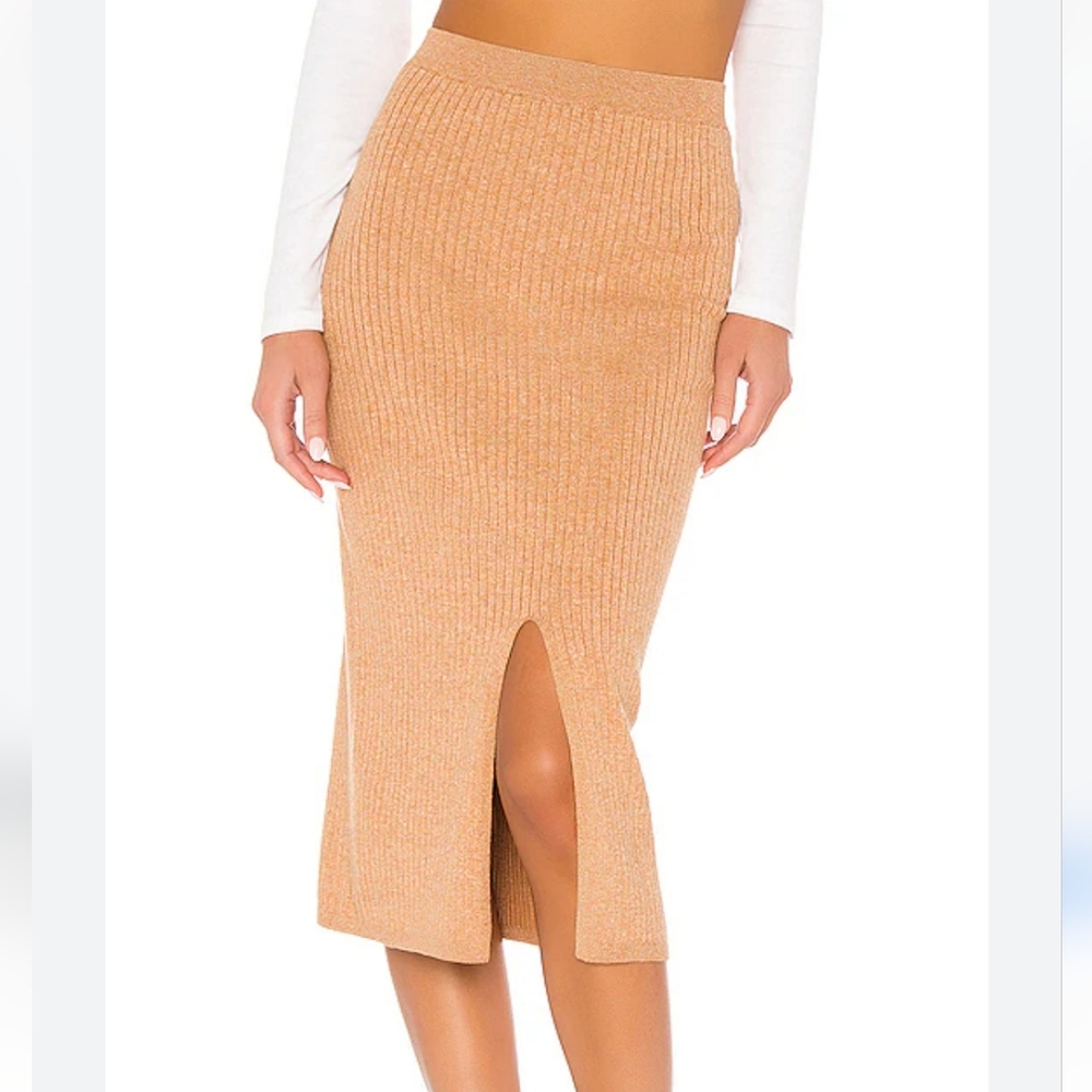 New Free Peole Skyline Midi Knit Skirt